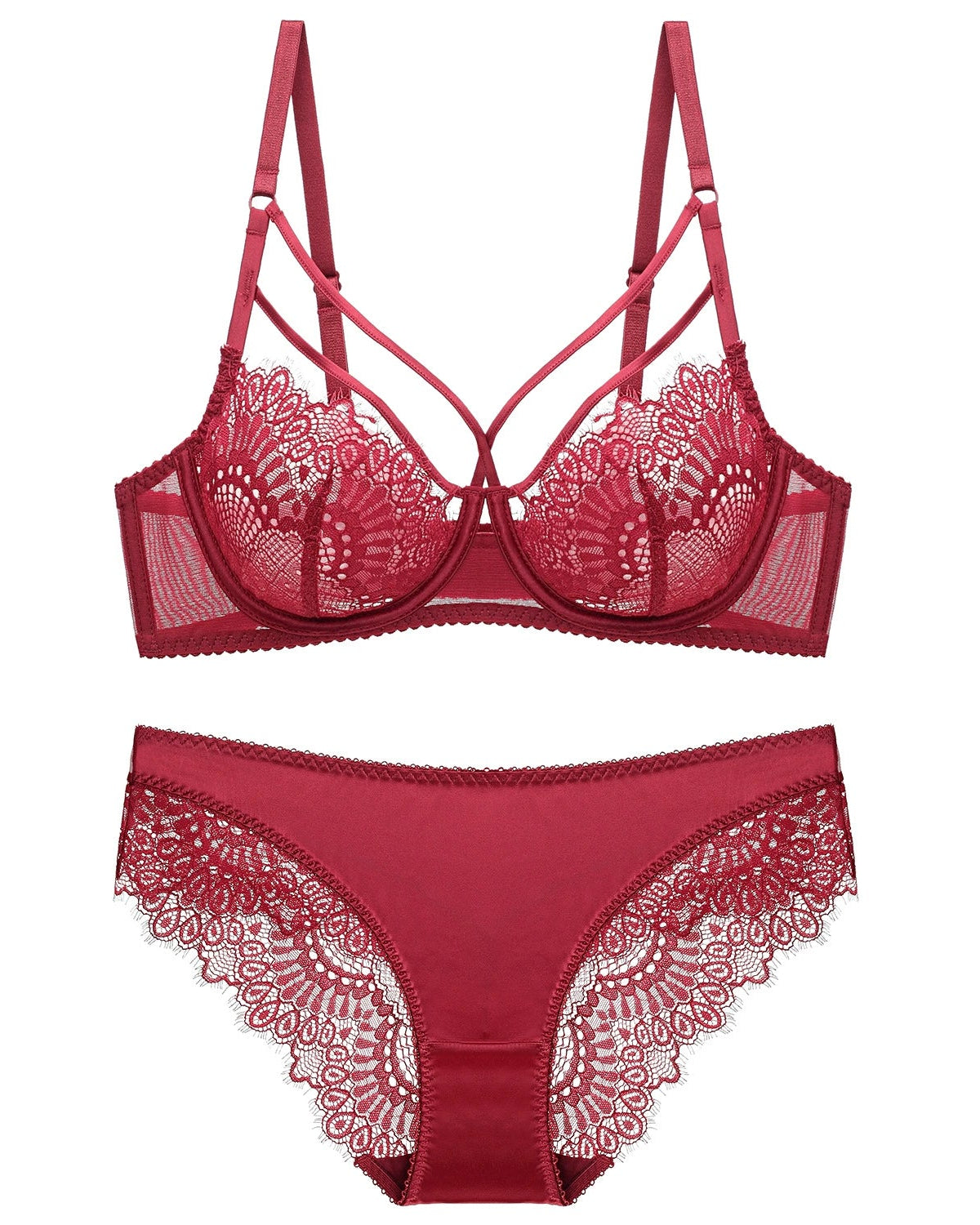 CLEO | Red Lace Lingerie Set