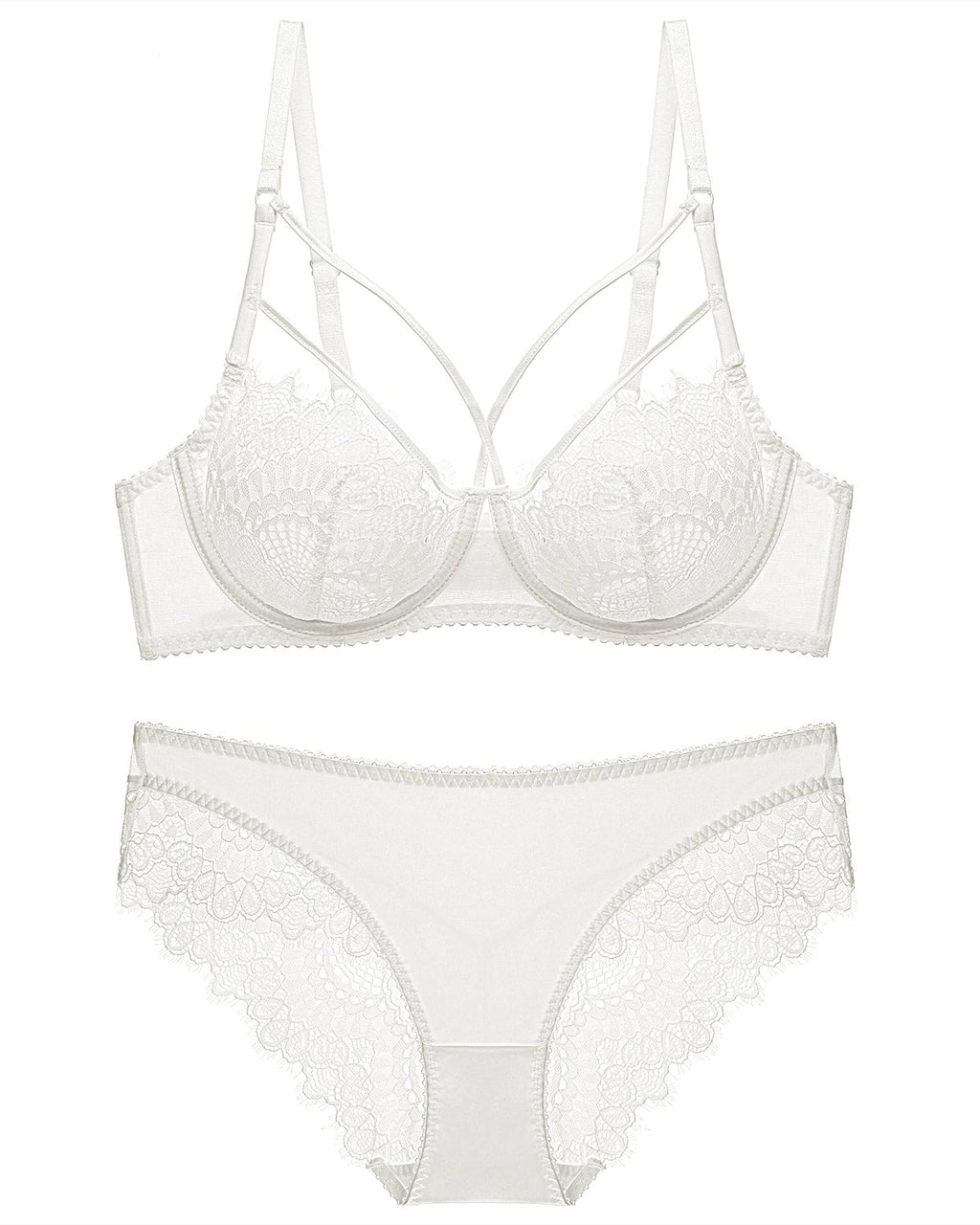 CLEO | White Lace Lingerie Set