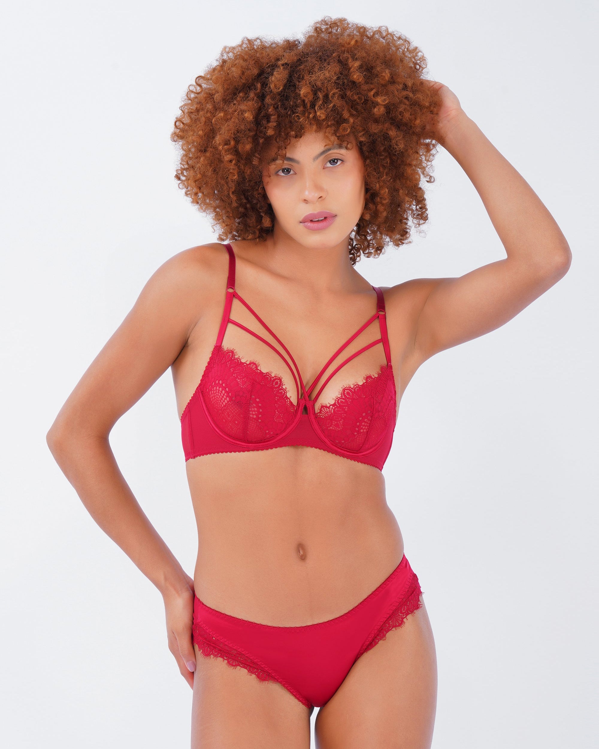 CLEO | Red Lace Lingerie Set