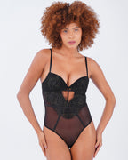 DIANE | Black Lace Bodysuit