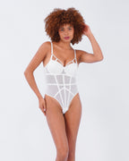 LANA | White Lace Bodysuit