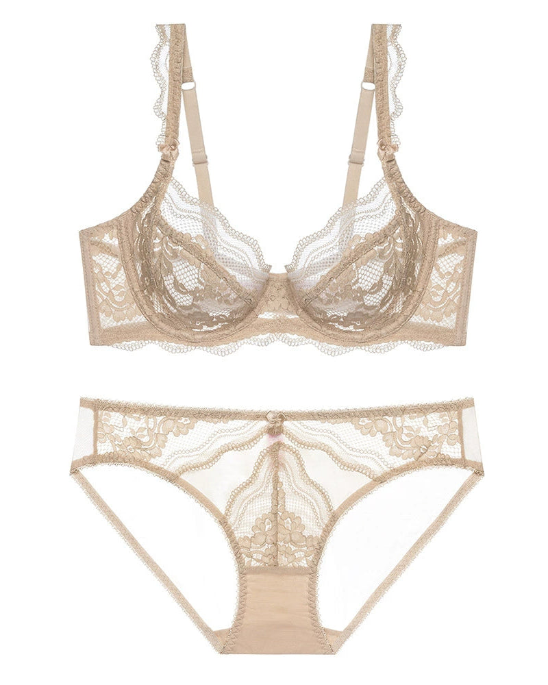 MARIE | Beige Lace Lingerie Set