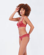 OLIVIA | Coral Lace Lingerie Set