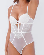 DIANE | White Lace Bodysuit