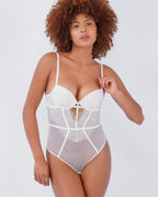 DIANE | White Lace Bodysuit