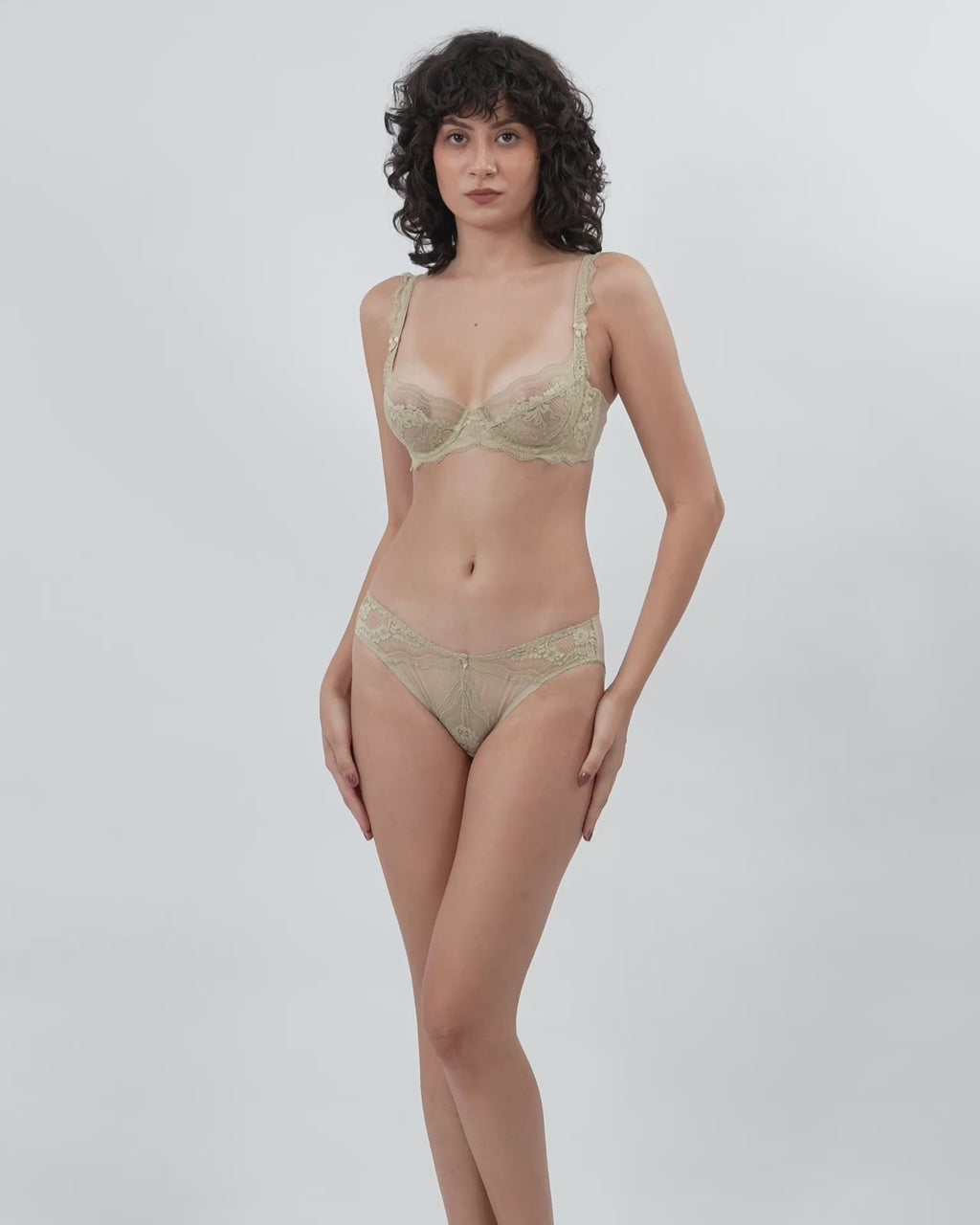 MARIE | Beige Lace Lingerie Set
