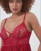 SCARLETT | Red Lace Bodysuit