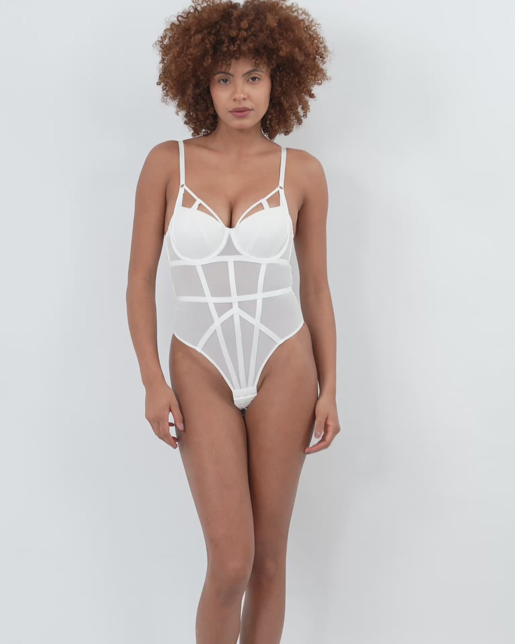 LANA | White Lace Bodysuit