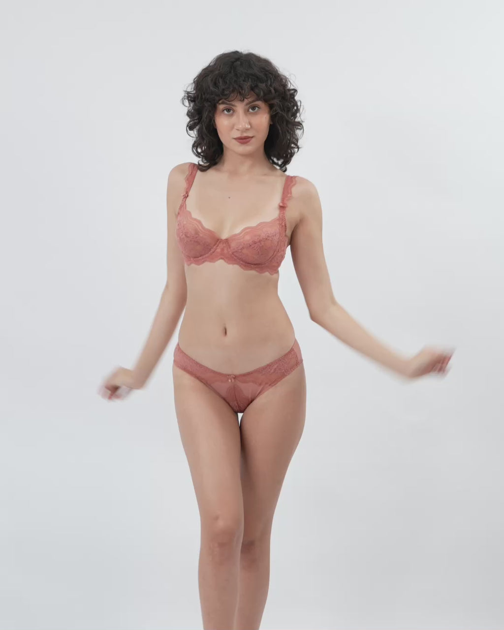 MARIE | Pink Lace Lingerie Set